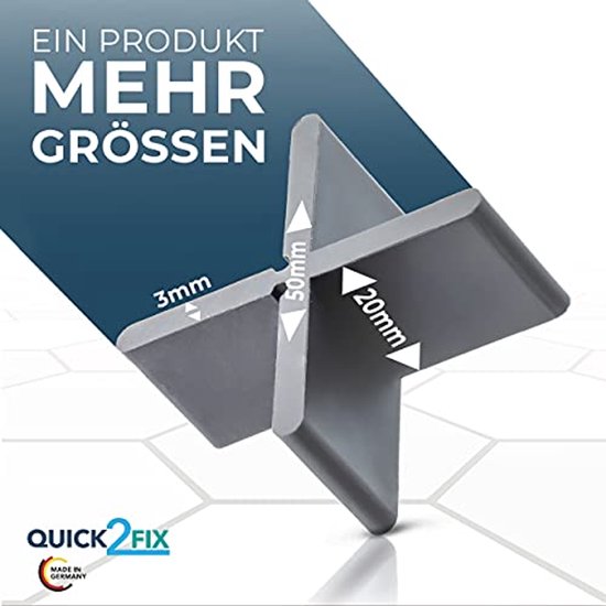 Professionele voegenkruisen 3 mm voor terrasplaten - 100 stuks voor