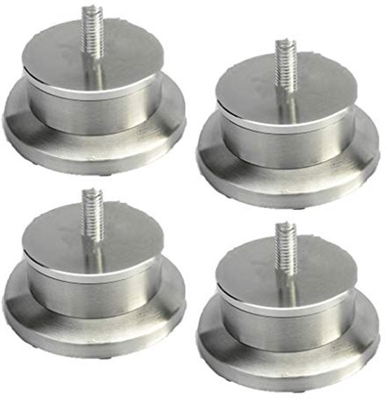 4x Meubelpoten,bankpoten,doe-het-zelf Vervangende Poten,metalen Poten Voor Kasten,39 Maten,verstelbare Poten,m8,aanpasbaar,Silver-25cm/10in