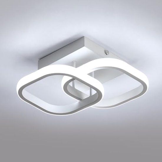 DAXGD moderne LED-plafondlamp, 17W gebogen LED-plafondlamp, 6500K LED- plafondlamp voor woonkamer, slaapkamer, keuken en eetkamer