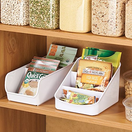 Pro Home Keukenorganizer met 3 vakken (4 stuks) - opbergdoos voor zaksoepen, kruidenmengsels enz., opbergsysteem voor levensmiddelen kunststof Pro Home Keukenorganizer met 3 vakken (4 stuks) - opbergdoos voor zaksoepen, kruidenmengsels enz., opbergsysteem voor levensmiddelen kunststof