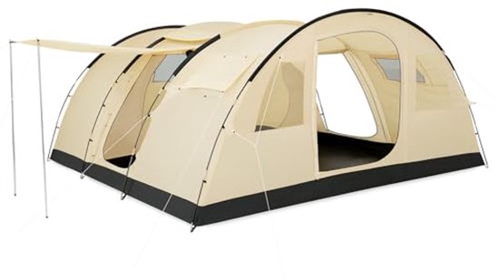 Portal Tent voor 4 personen, 180 cm, stahoogte, hoge camping koepeltent XXL met voortent, zijdeur en raam, 3-4 seizoenen, 3000 mm, waterdicht, voor outdoor, festival, familie