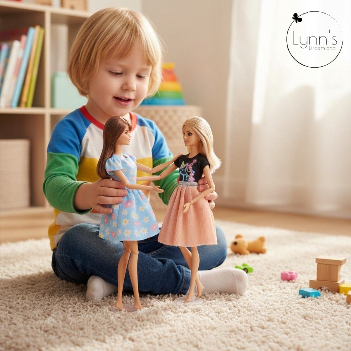 Lynn’s poppenkleertjes - Set ‘Demi’ - Geschikt voor modepop - Set van 5 outfits - Kleding voor modepoppen - Cadeauzakje — afbeelding 13