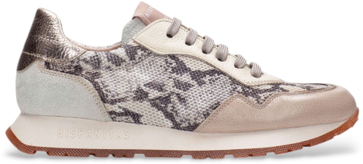 Hispanitas Beige Havana Leren Sneakers