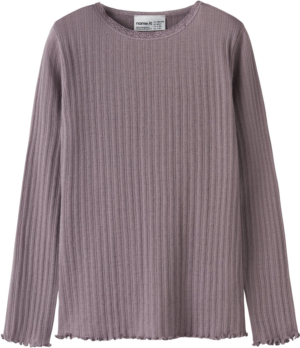 NAME IT - NKFWOSSA WO/SI RIB LS TOP - Meisjes - Blouses