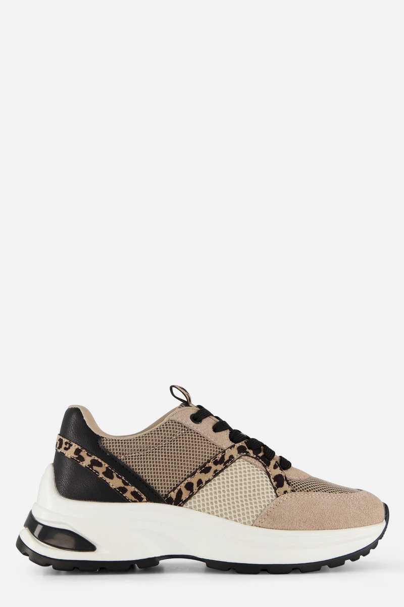 Cellini Leopard Sneakers beige Textiel - Maat 39