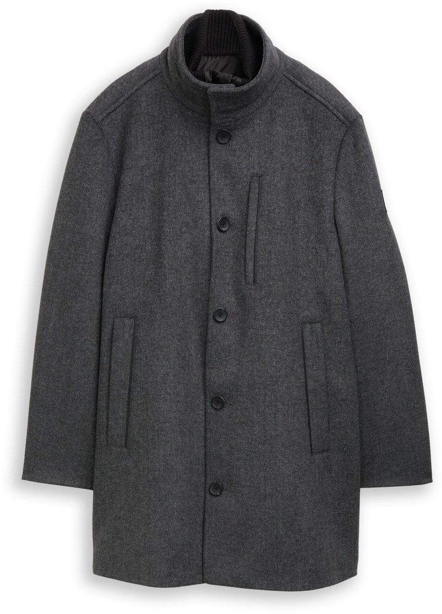 Tom Tailor 2-in-1 wollen jas met afneembare binnenjas