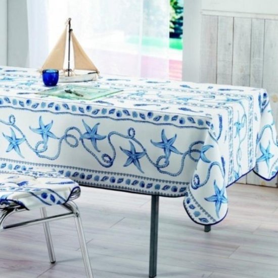 Modern geometrisch gestreept tafelkleed - waterdicht voor binnen en