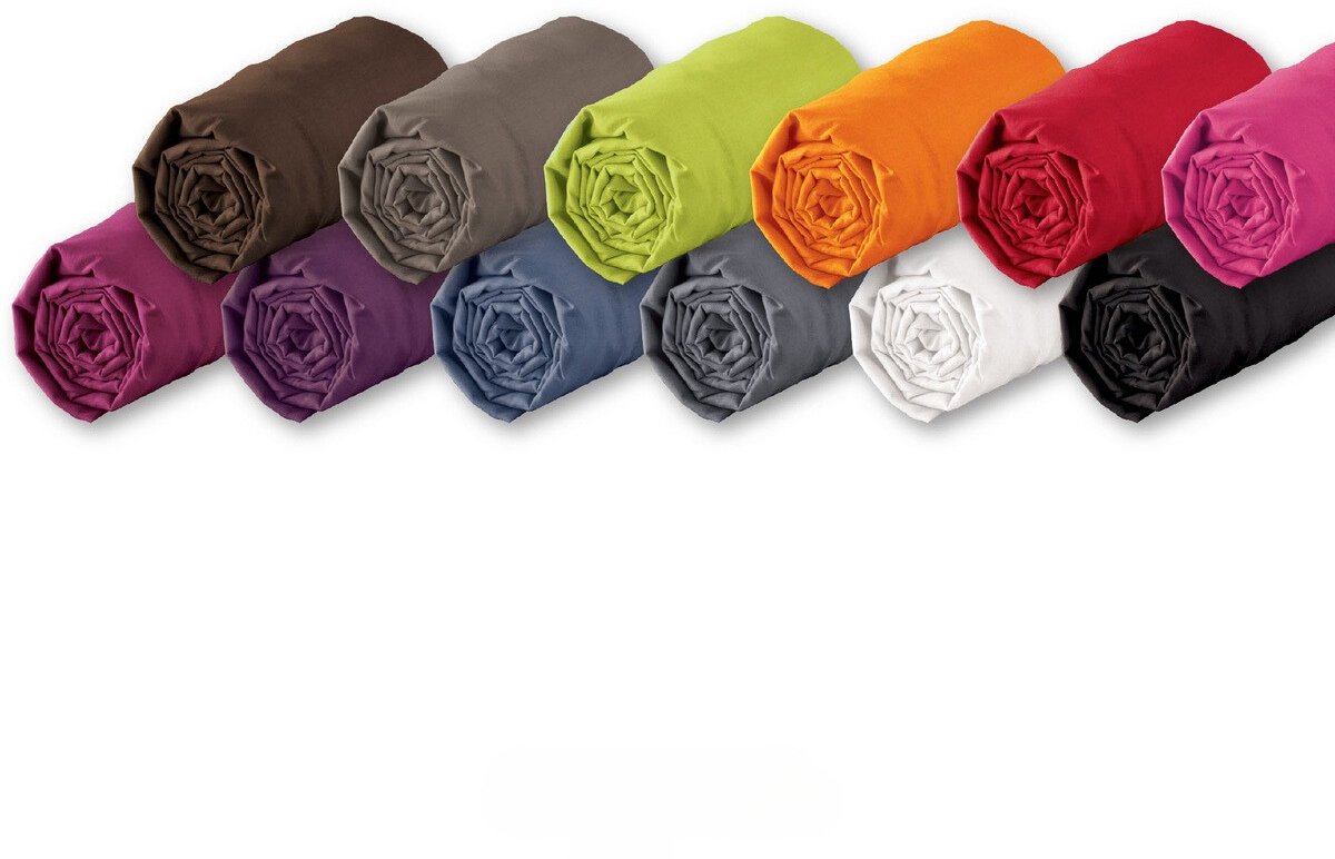 100% katoenen hoeslakenset met 57 draden - willekeurige kleuren