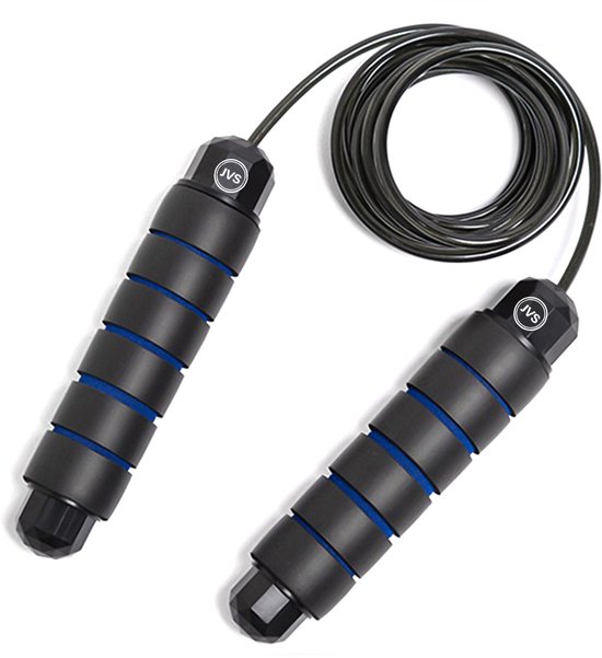 Springtouw - Professioneel - Verstelbaar 300cm - Dun & Flexibel 5mm Koord - Jump Rope - Speedrope - Duurzaam Fitness Touw - Conditie en Vetverbranding - Binnen & Buiten - Zwart