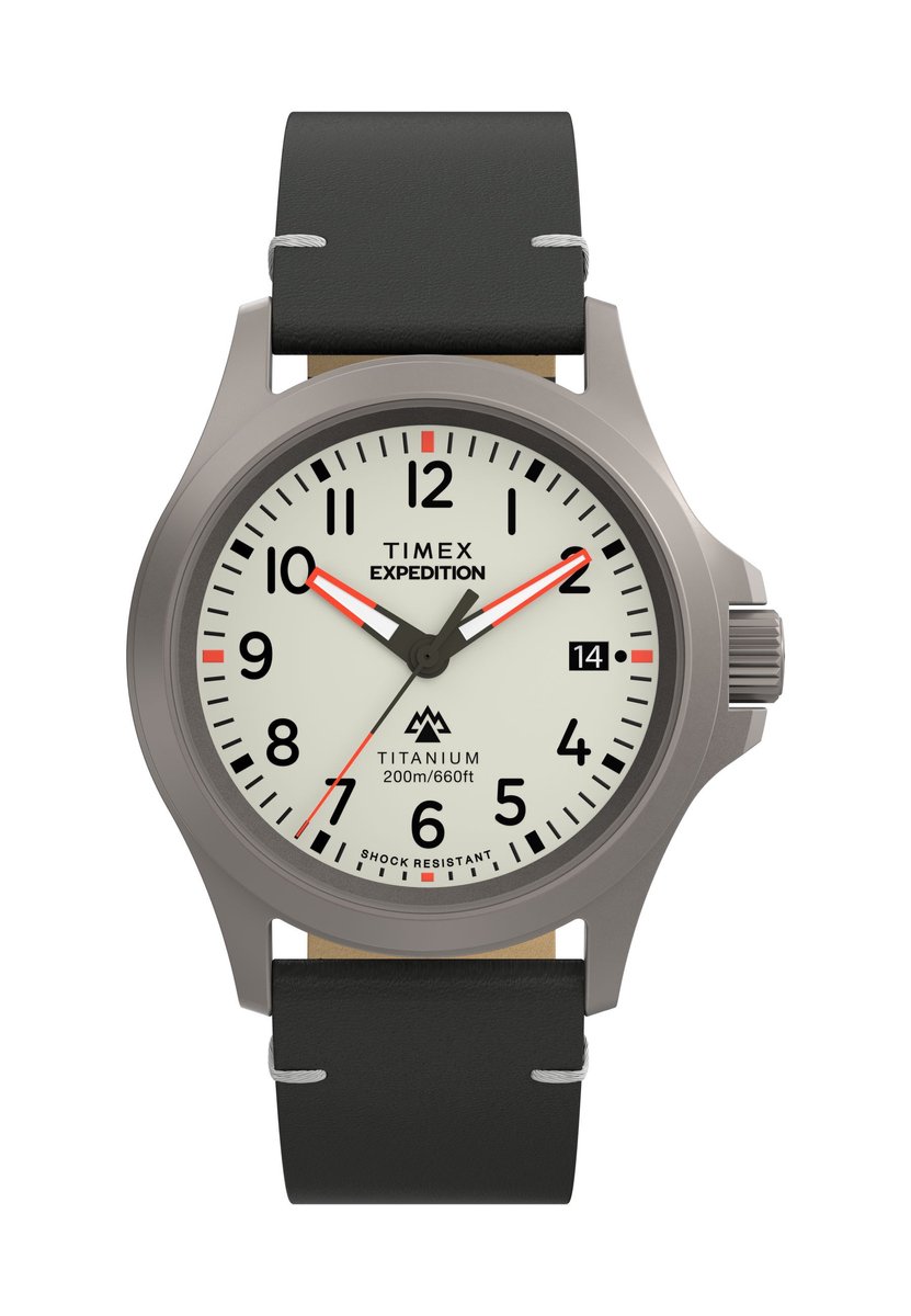 Timex Expedition North Titanium Qa Quartz Analoog Horloge Grijs Kast: 100% #Tide Ocean Material® | Armband: 100% Titanium 38 TW2W78000AJ, TW2W78100AJ, TW2W78200AJ