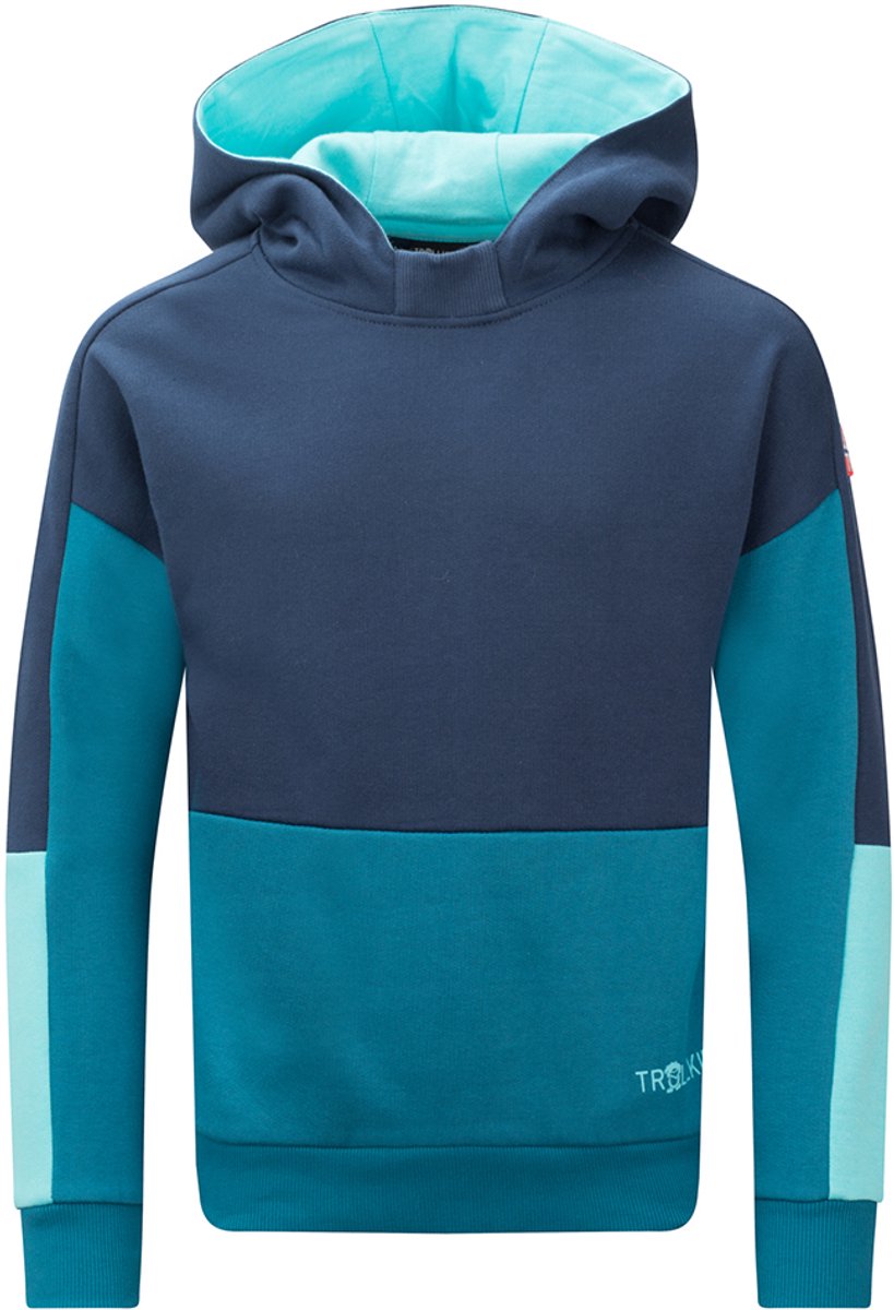 Trollkids Rondane Hoodie 104 cm Jongens Meisjes Blauw