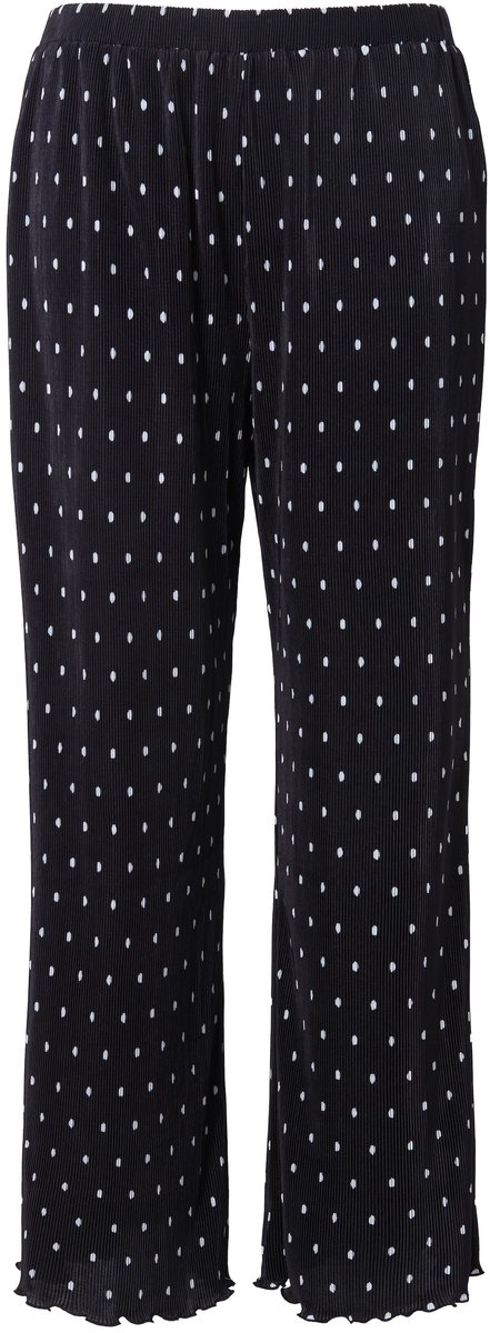 MIAMODA - Dames - Broek geplooid wijde pijpen - Zwart - Maat 54