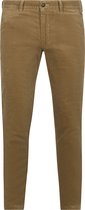 Suitable Chino broek Plato Corduroy Sand - Maat 58 - Heren - Ribstructuur - Volwassen mannen - Mannen broeken