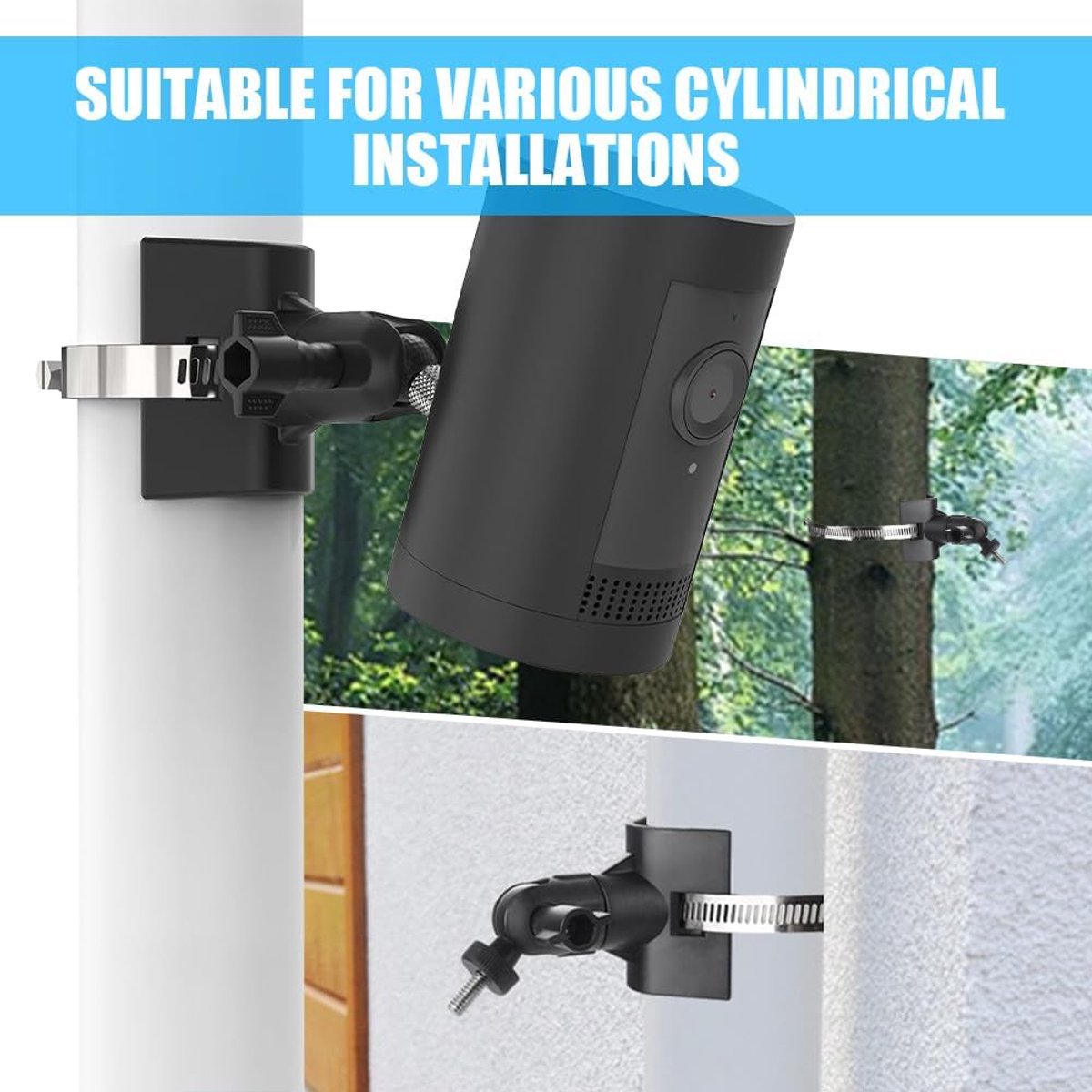 Rvs Verstelbare Goot Mount Beugel Voor Eufy S220 Camera's Voor Arlo Pro