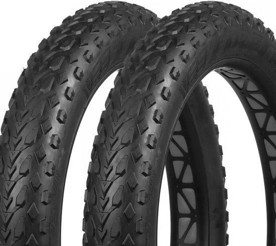 Fatbike banden 20×4.00 Vee Tire Mission Command set 2x offroad buitenbanden met grof noppenprofiel