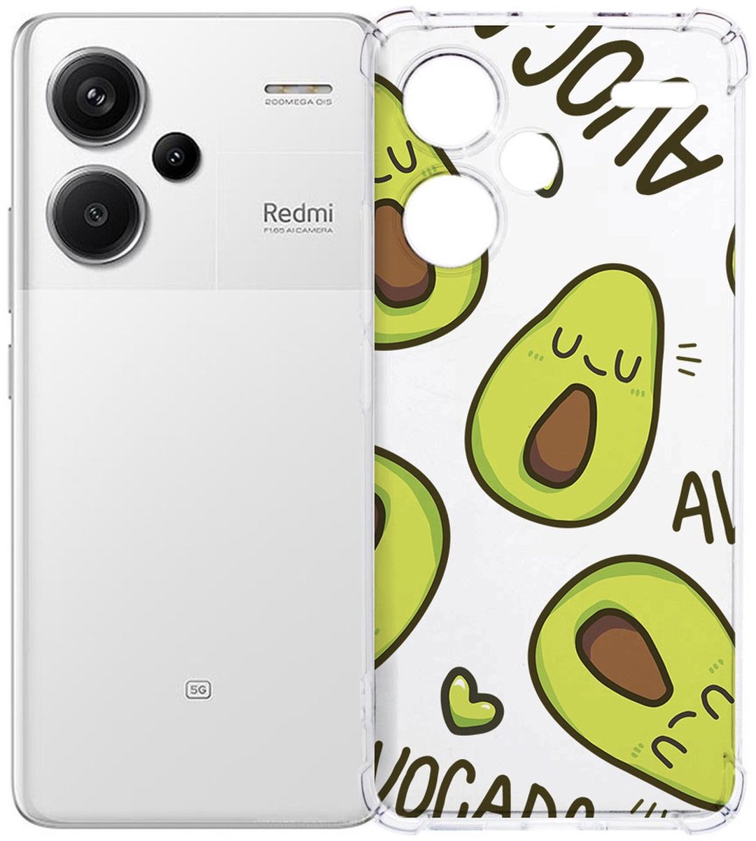 Xiaomi Redmi 13 Pro Plus Hoesje - Avocado Singing TPU Antishock