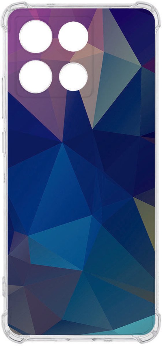 TPU Telefoonhoesje Motorola Moto G56 - Polygon Dark backcover