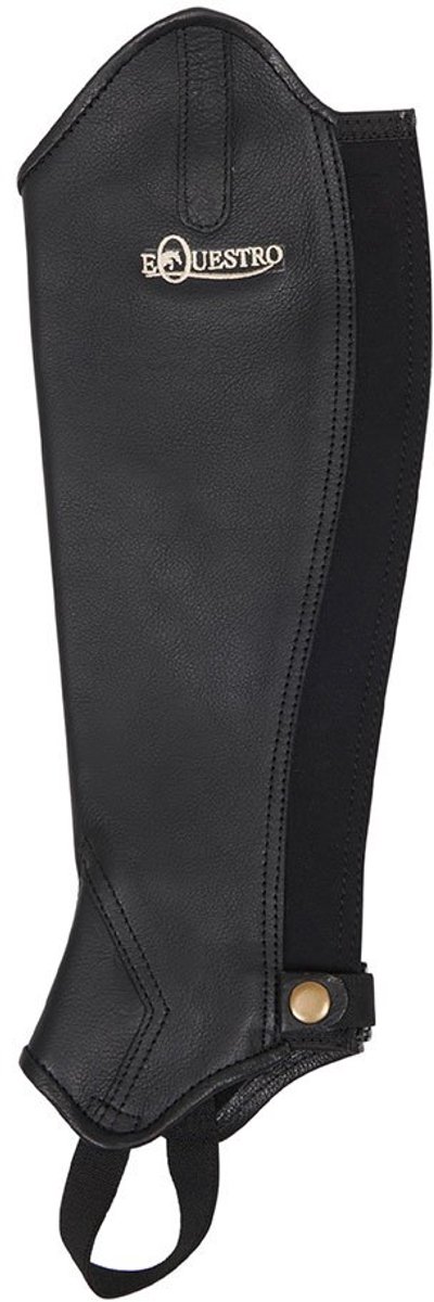 Equestro Dunster Halve Chaps L Zwart