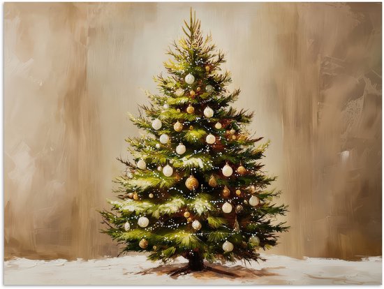 Poster 120x90 cm - Kerst - Sfeer - Groen - Posters - Kamer decoratie - Wanddecoratie woonkamer - Muurdecoratie slaapkamer - Kerstversiering - Kerstdecoratie voor binnen - Kerstmis