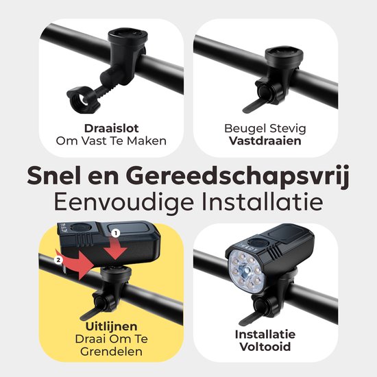 Set Éclairage de vélo LED pour vélo TM&DY - 1 000 lumens - Lampe de vélo rechargeable par USB - Éclairage avant et arrière - Résistant aux chutes - Lampe de vélo - Phare avant - Éclairage de vélo - Éclairage de vélo