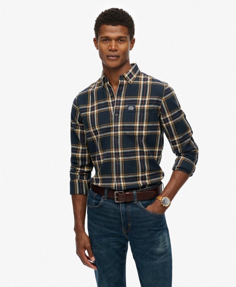 Superdry Houthakkershemd Marineblauw