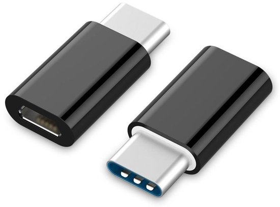 Micro USB naar USB C Adapter - Zwart