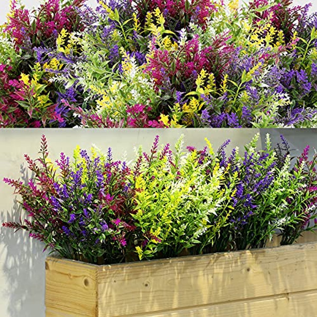 Kunstbloemen buiten - 24 stuks UV-bestendige lavendel voor tuin en veranda