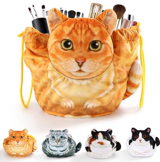 Schattige luie kat telefoonhouder voor op je bureau | Kawaii dieren