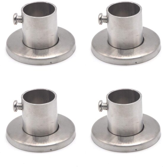 304 stainless steel case rod support flange holder for cabinet pole ...