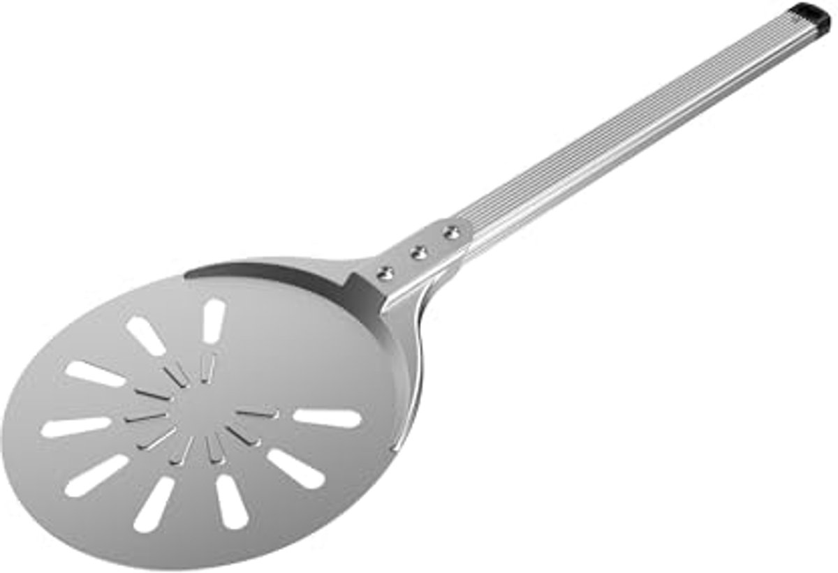 Professionele Draaibare Pizzaschep van Geanodiseerd Aluminium - 20 cm