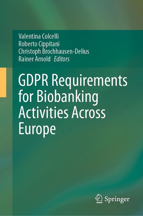 Law and Criminology (R0) - GDPR Requirements for Biobanking  ... - cover
