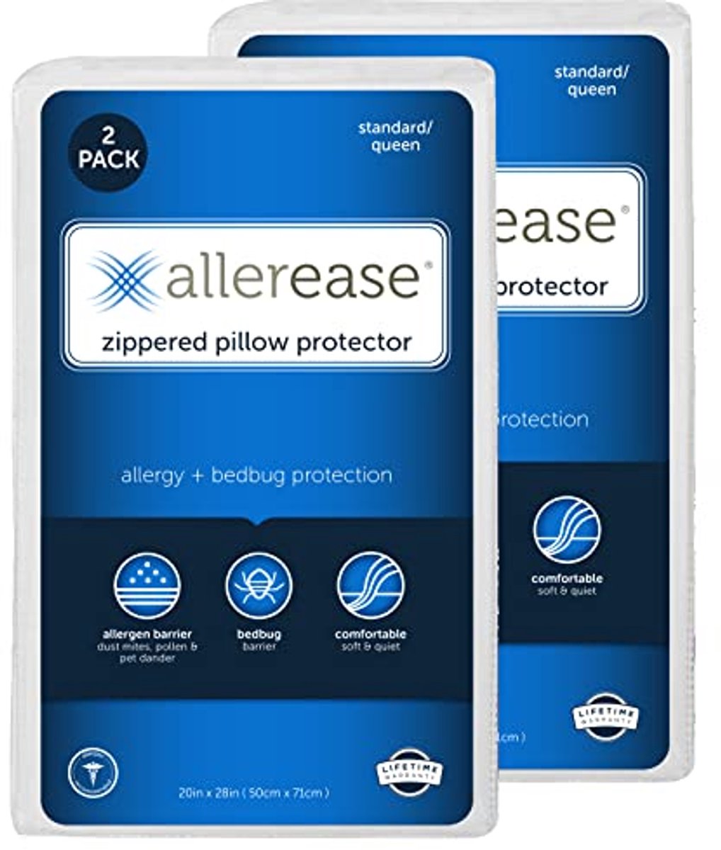 Allergie Kussenbeschermer - Polyester, Wit, Standaard
