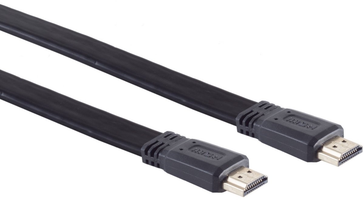 Platte HDMI kabel - versie 1.4 (4K 30Hz) / zwart - 2 meter