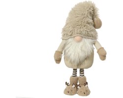 Nain de jardin en polyester (l15 x l24 x h60 cm) crème