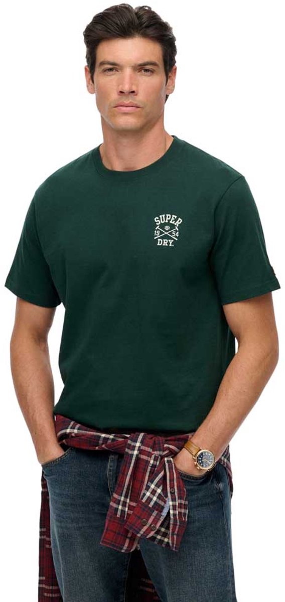 Superdry Athletic Club T-shirt Heren T-shirts Groen