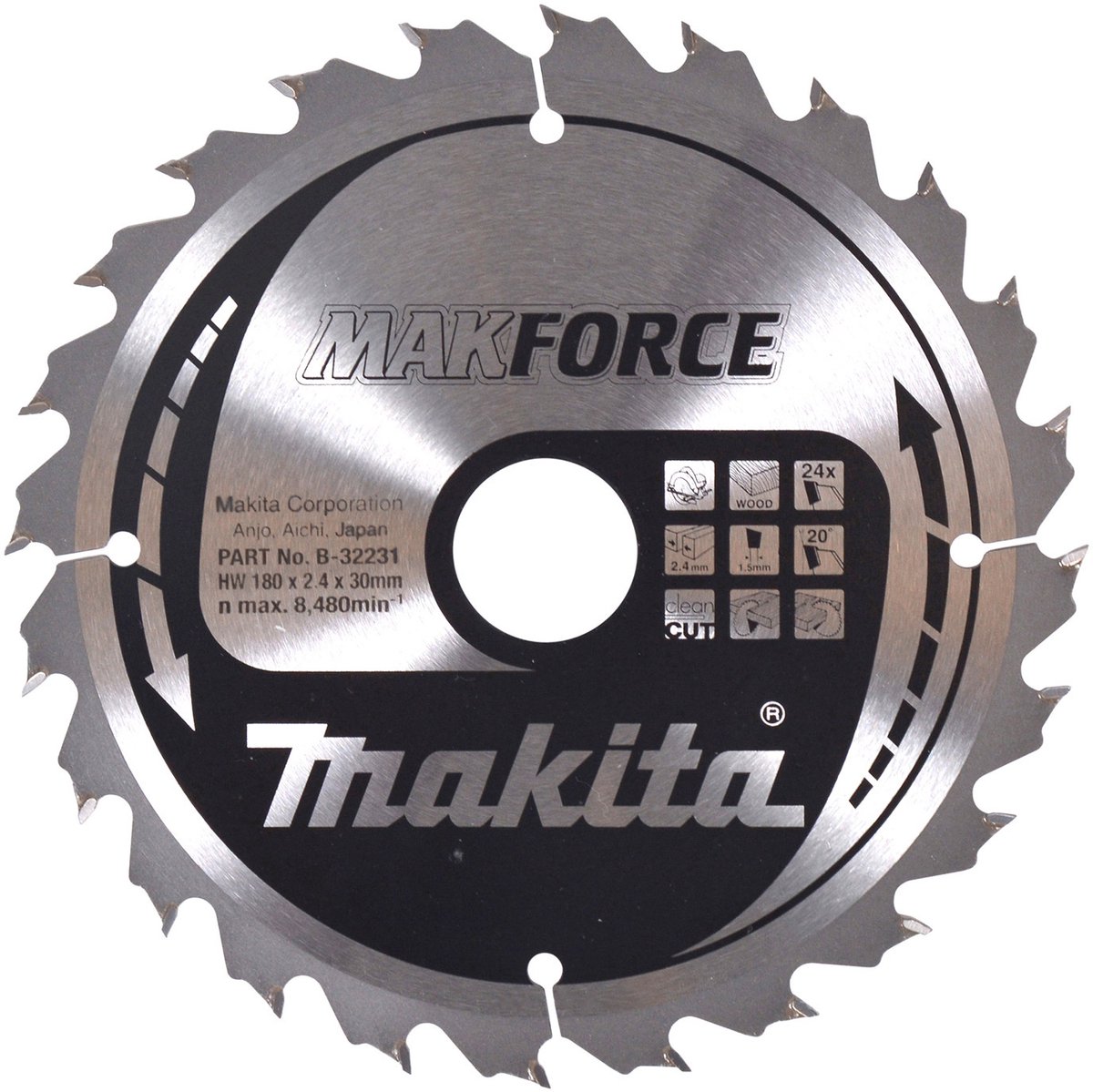Makita MAKFORCE zaagblad 180x30x24Z - B-32231