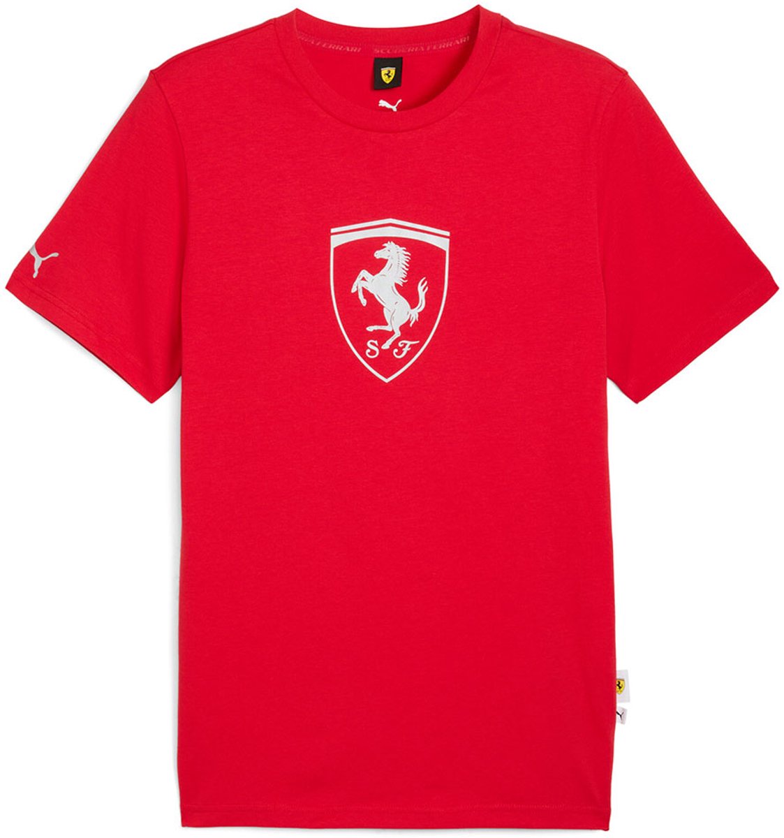 Puma Ferrari Sportswear Tonal Shield T-shirt Met Korte Mouwen M Man Rosso Corsa