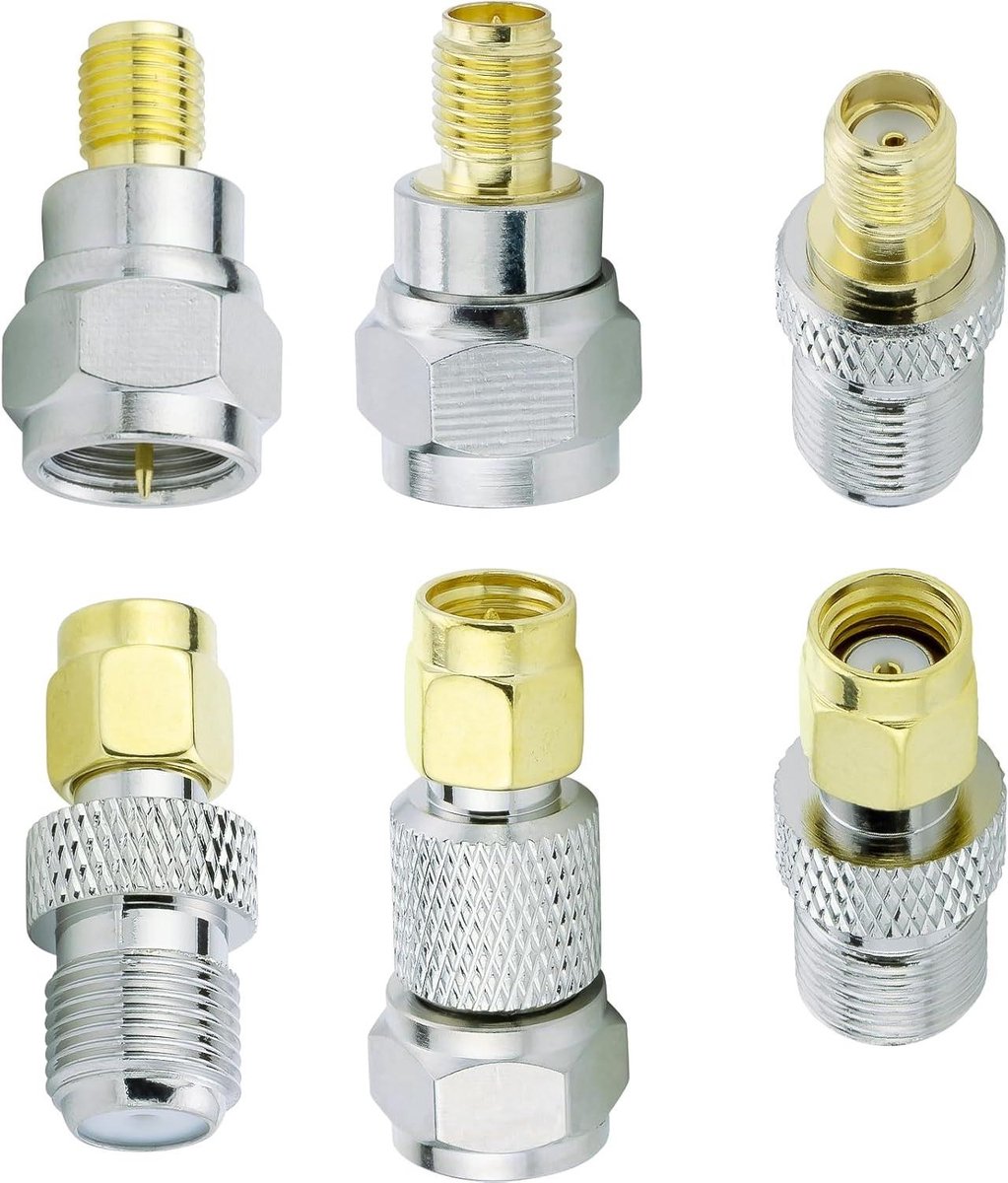 Allecto plus - Adapter SMA naar F-type, 6 stuks - Kabelverbindingen