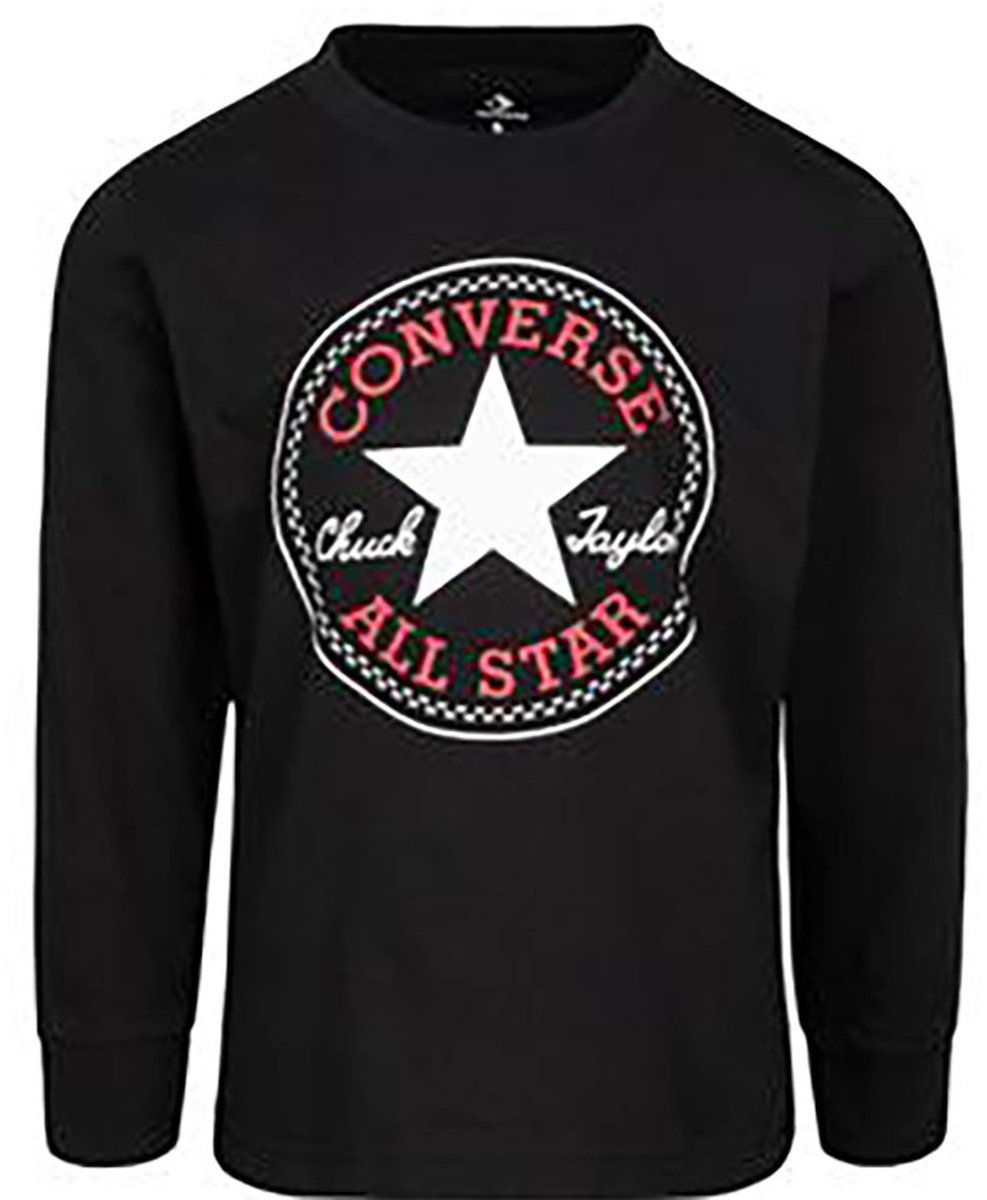 Converse Kids Chuck Patch T-shirt Met Lange Mouwen 5-6 Years Zwart