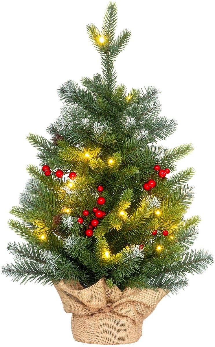 HOMCOM-Kerstboom-43x43x60cm-Kunststof-Groen