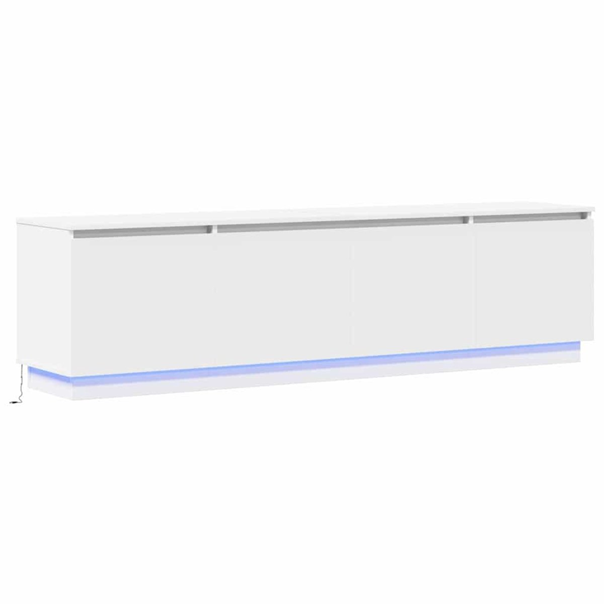 vidaXL - TV - Kast - met - LED - Wit - 180 - x - 38 - x - 49 - cm - Bewerkt - hout