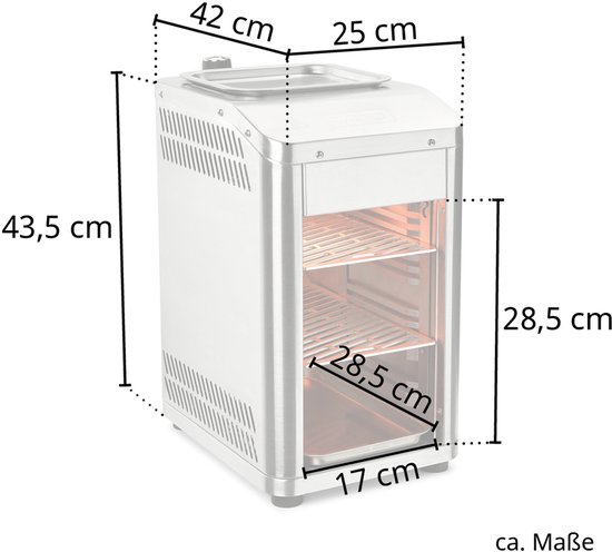 TAINO PRO Design top heat grill gas - steak grill 800 graden high performance grill roestvrij staal zilver — afbeelding 2