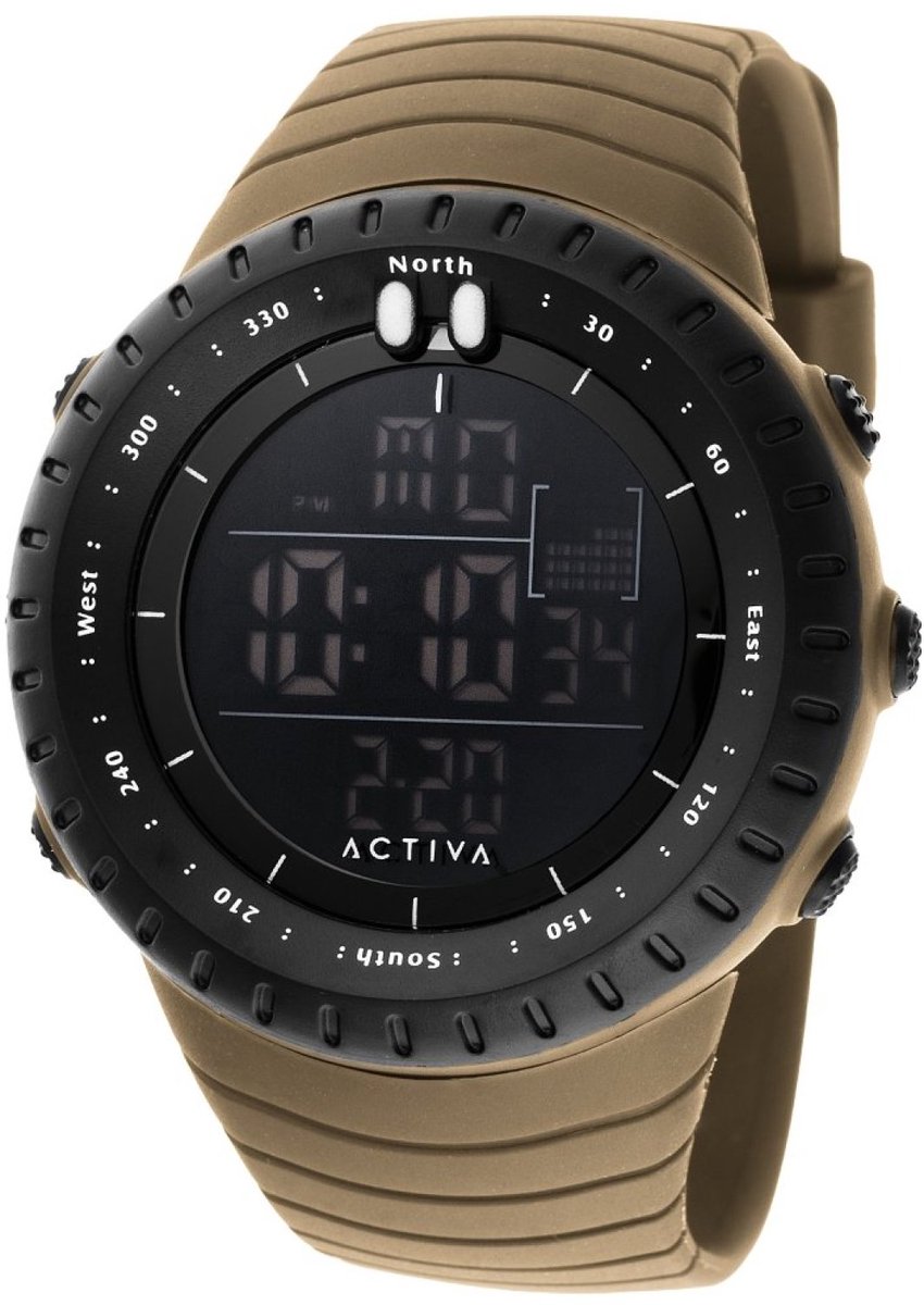 Activa x Invicta Digital ACW1237-003 Heren Horloge - Waterdicht - Digitaal - Quartz Uurwerk - Plastic met zwarte Wijzerplaat - 53mm