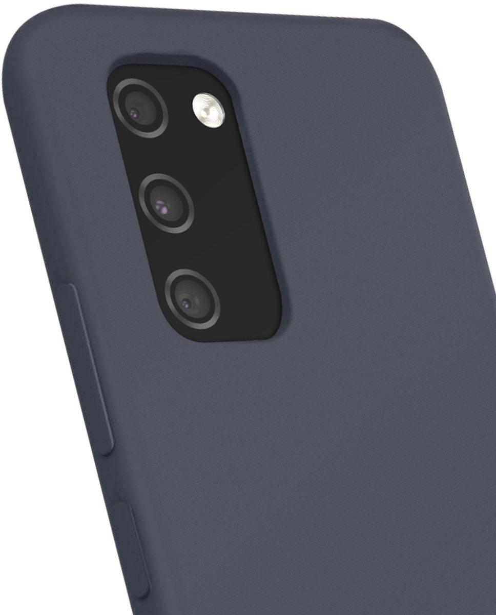 Jaym, Hoesje Geschikt voor Samsung Galaxy A03s Premium Siliconen Microvezel, Blauw
