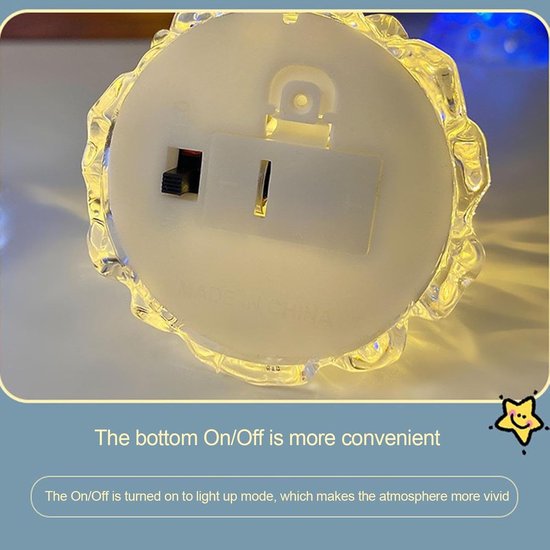 Nachtlampje - Bureaulamp - Nachtlampje volwassenen - Nachtlampje kinderen - Kerstboom Nachtlampje - Acryl Tafellamp - Warm Led-licht, Inclusief 50 * AG13 Knopcelletjes - Compact & Decoratief (10,5×10,5×5,5 cm) van ToiLight — afbeelding 3