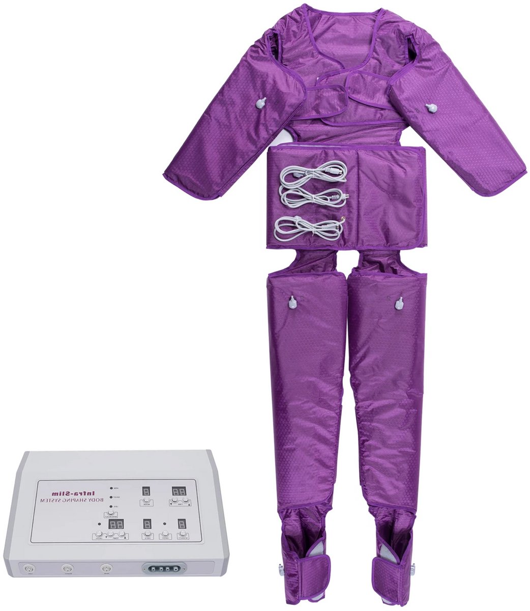 Full Body Massager - Massage apparaat - Voor Ontspanning & Gewichtsverlies - 6 Modi, 7 Intensiteitsniveaus - Ver-Infrarood Verwarming & Luchtdrukmassage - 400W