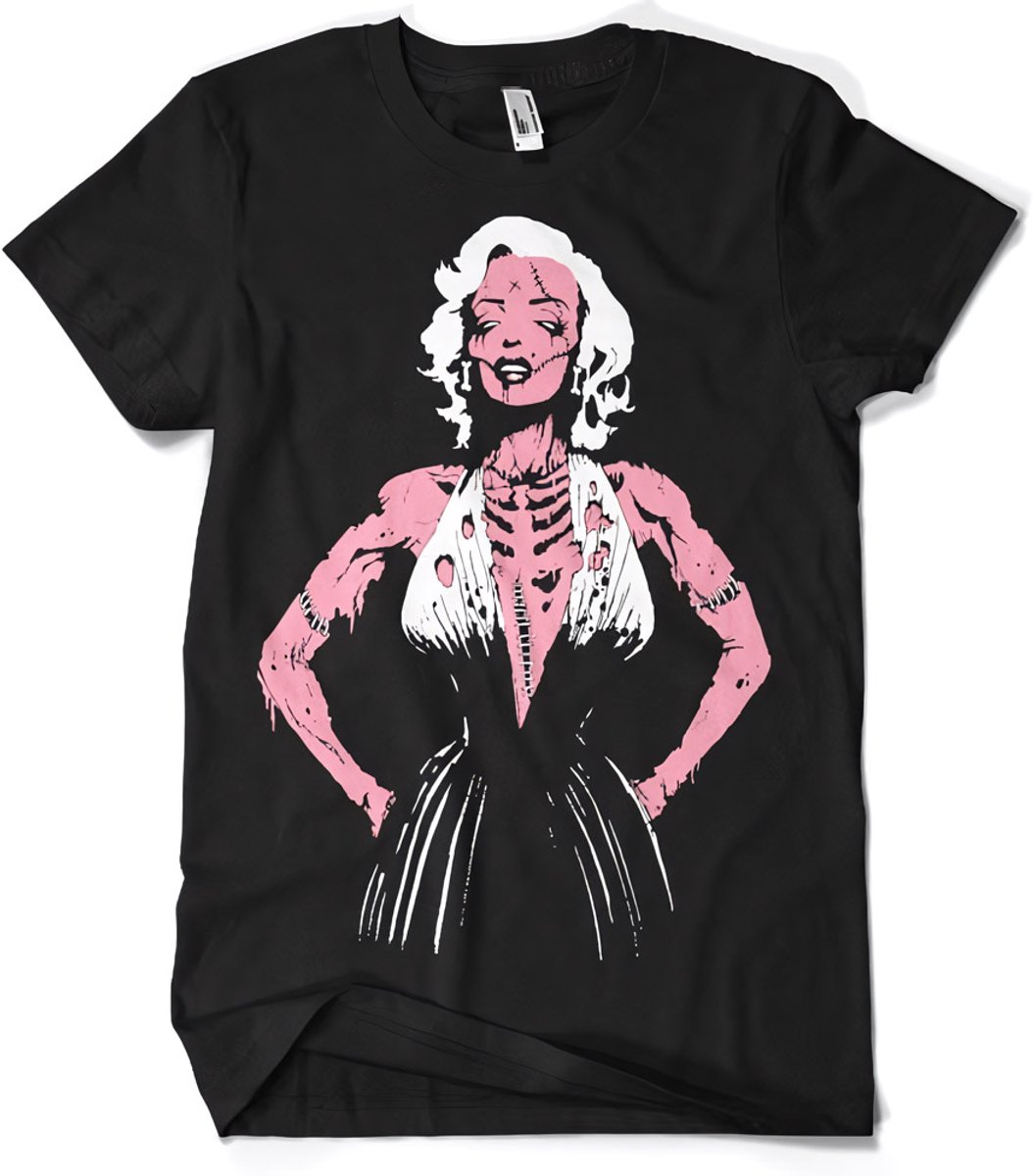 Marilyn Monroe Zombie T-Shirt SH-1-15638-H38-1 Black-S