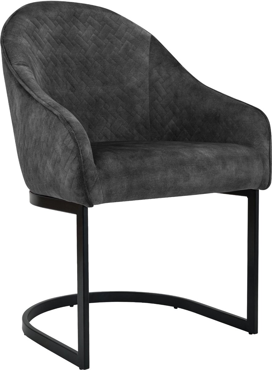 CLP Jarik Eetkamerstoel - met armleuning - Modern - Metalen Frame - Belastbaar tot 140 kg