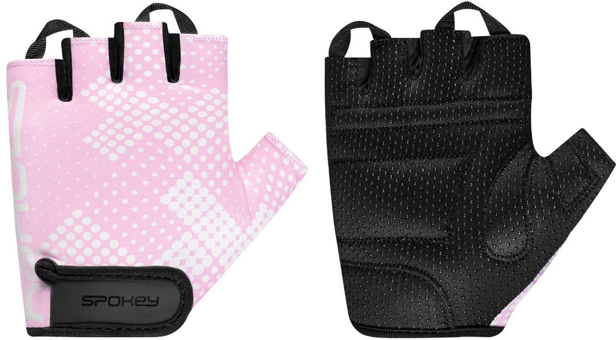 Spokey SESTOLA Fietshandschoenen - Roze / Zwart / Wit - Maat L