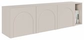 Selsey ARKADIA - TV-kast met drie deuren en gefreesde fronten, Kasjmiergrijs 175 cm